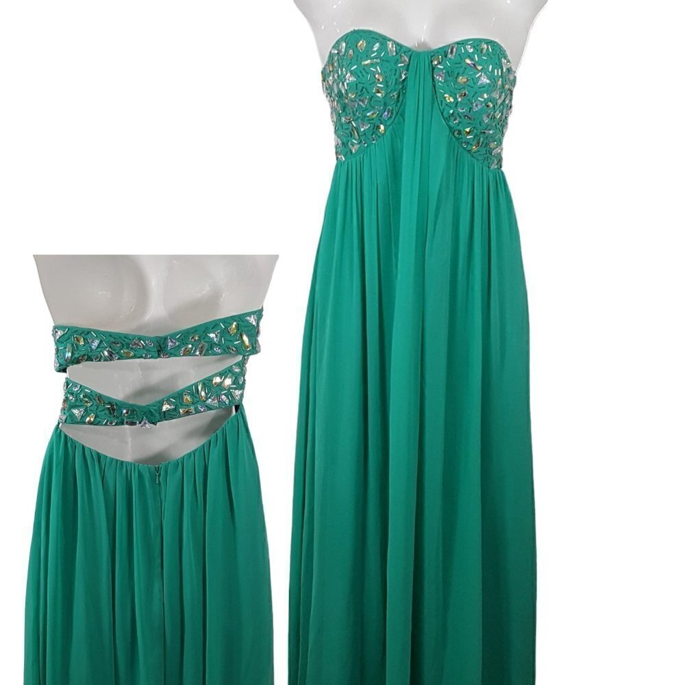 MORGAN & CO CHIFFON DRESS - Picture 1 of 10